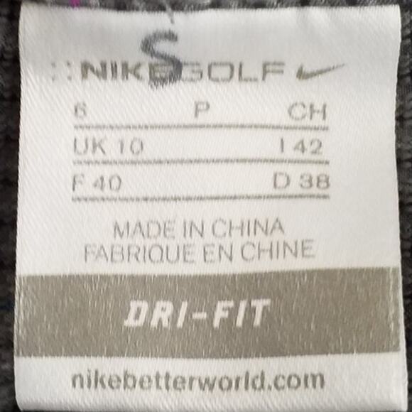 Nike Golf Womens Pants Size 6 Plaid Zip Pockets Slit Ankle Gray Straight Leg - Picture 5 of 7